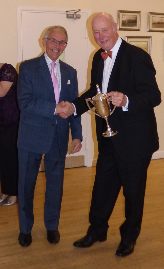 LEFT IS PETER BURGESS 101 SINGLES WINNER AND RIGHT MIKE WOOLAMS WHO BEAT PETER TO WIN THE MENS SETS TITLE.
